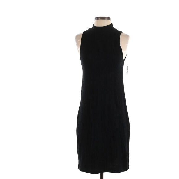 Old Navy Mock Neck Mini Dress Black Size M - Picture 1 of 5